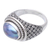 Cultured pearl cocktail ring, 'Blue Wave' - Sterling Silver Cocktail Ring with Blue Cultured Pearl