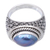 Cultured pearl cocktail ring, 'Blue Wave' - Sterling Silver Cocktail Ring with Blue Cultured Pearl