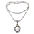 Halskette mit Anhänger aus Zuchtperlen und Peridot - Zuchtperlen-Anhänger-Halskette mit facettiertem Peridot-Stein