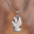 World Peace Project blue topaz pendant necklace, 'Peace in Love' - World Peace Dove Pendant Necklace, Faceted Blue Topaz (image 2b) thumbail