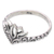 Sterling silver band ring, 'Lotus Queen' - Balinese Sterling Silver Band Ring with Lotus Flower Motif (image 2b) thumbail