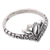 Sterling silver band ring, 'Lotus Queen' - Balinese Sterling Silver Band Ring with Lotus Flower Motif (image 2c) thumbail