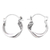 Sterling silver hoop earrings, 'Balinese Show' - Sterling Silver Hoop Earrings with Balinese Motifs thumbail