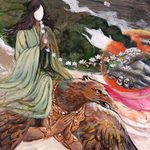 'Prayer for Peace from Remote Countries' (2022) - Surrealist Naturalism Painting on Canvas from Bali