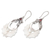Garnet dangle earrings, 'Afternoon Bat' - Garnet & Sterling Silver Bat Dangle Earrings from Bali (image 2b) thumbail