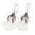 Garnet dangle earrings, 'Hibiscus Petals' - Garnet & Sterling Silver Hibiscus Petals Dangle Earrings (image 2b) thumbail