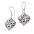 Pendientes colgantes de plata de ley - Pendientes colgantes de plata de ley con flores y hojas balinesas