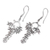 Sterling silver dangle earrings, 'Seed Garden' - Leaf and Buds Sterling Silver Dangle Earrings from Bali