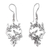 Sterling silver dangle earrings, 'Sprig of Leaves' - Bali Leaf Vine Flower Sterling Silver Dangle Earrings