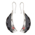 Horn and garnet dangle earrings, 'Charming Appeal' - Balinese Horn Garnet and Sterling Silver Dangle Earrings thumbail
