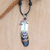 Bone and garnet pendant necklace, 'Neat Feathers' - Feather Bone Garnet and Sterling Silver Pendant Necklace (image 2) thumbail