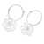 Cubic zirconia hoop earrings, 'Chakra Spring' - Chakra-Inspired Floral Hoop Earrings with Cubic Zirconia