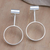 Sterling silver drop earrings, 'Feminine Shapes' - Modern Sterling Silver Drop Earrings in a High Polish Finish