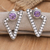 Amethyst stud earrings, 'Purple Bubbles' - Amethyst and Sterling Silver Stud Post Earrings