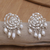 Cultured pearl chandelier earrings, 'Ocean Twinkle' - Sterling Silver Chandelier Earrings with Cultured Pearls