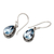 Blue topaz dangle earrings, 'Serene Spring' - Four-Carat Blue Topaz Sterling Silver Dangle Earrings (image 2b) thumbail