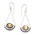 Citrine dangle earrings, 'Optimism Pendulum' - Sterling Silver Dangle Earrings with Faceted Citrine Stones