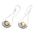 Citrine dangle earrings, 'Optimism Pendulum' - Sterling Silver Dangle Earrings with Faceted Citrine Stones