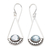 Pendientes colgantes de topacio azul - Aretes colgantes de plata esterlina con gemas facetadas de topacio azul