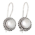 Cultured pearl drop earrings, 'Pearly Specks' - Sterling Silver Speckled Drop Earrings with Grey Pearls