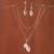 Conjunto de joyas de plata esterlina - Conjunto de joyas simbólicas de la paz mundial hecho a mano bali