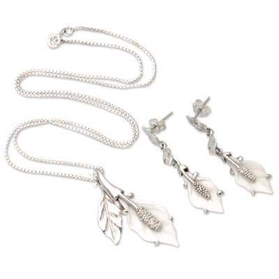 Conjunto de joyas de plata esterlina - Conjunto de joyas simbólicas de la paz mundial hecho a mano bali