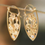 Peace-themed gold-plated rainbow moonstone drop earrings, 'Pond Lotus' - Lotus-Motif Gold-Plated Earrings with Rainbow Moonstone