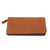 Leather clutch, 'Marvelous Elegance' - Brown Leather Zippered Clutch Crafted by Javanese Artisans (image 2c) thumbail
