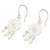 Aretes colgantes de perlas cultivadas - Aretes colgantes de plata esterlina con perlas cultivadas con el tema de los chakras