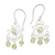 Peridot dangle earrings, 'Verdant Spring' - Chakra Themed Sterling Silver and Peridot Dangle Earrings
