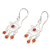 Carnelian dangle earrings, 'Daybreak Star' - Chakra Themed Sterling Silver and Carnelian Dangle Earrings
