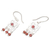 Garnet dangle earrings, 'Facing Chakra' - Chakra Themed Sterling Silver and Garnet Dangle Earrings