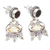 Multi-gemstone dangle earrings, 'Sunshine Lady' - Sterling Silver Dangle Earrings with Multiple Gemstones (image 2b) thumbail