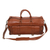 Leather travel bag, 'Fancy Adventure' - Handcrafted Brown Leather Travel Bag with Strap and Handles