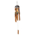 Bamboo and coconut shell wind chime, 'Blooming Bamboo' - Hand-Crafted Bamboo Wind Chime with Floral Motifs from Bali