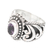 Amethyst cocktail ring, 'Wisdom Throne' - Balinese Sterling Silver Cocktail Ring with Amethyst Stone (image 2d) thumbail