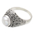 Cultured pearl cocktail ring, 'Pearly Charm' - Balinese Sterling Silver Cocktail Ring with Grey Pearl (image 2d) thumbail