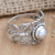Cultured pearl cocktail ring, 'Innocence Butterfly' - Sterling Silver Butterfly Cocktail Ring with Cultured Pearl (image 2b) thumbail