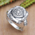 Sterling silver cocktail ring, 'Bamboo Beauty' - Sterling Silver Cocktail Ring with Traditional Motifs (image 2b) thumbail