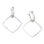 Sterling silver dangle earrings, 'Sharp Modernity' - Sterling Silver Geometric Dangle Earrings from Bali thumbail