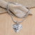 Collar colgante de plata esterlina - Collar Colgante de Plata de Ley con Corazón y Rana