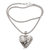 Sterling silver pendant necklace, 'Loving Frog' - Sterling Silver Pendant Necklace with Heart and Frog