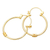 Gold-plated hoop earrings, 'Discreet Desire' - High Polished 18k Gold-Plated Hoop Earrings from Bali
