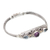 Gold-accented amethyst and blue topaz pendant bracelet, 'Loyal Wisdom' - 18k Gold-Accented Pendant Bracelet with Faceted Stones