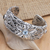 Gold-accented multi-gemstone cuff bracelet, 'Floral Blessing' - 18k Gold-Accented Multi-Gemstone Cuff Bracelet from Bali
