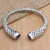 Amethyst cuff bracelet, 'Purple Heritage' - Sterling Silver Cuff Bracelet with Faceted Amethyst Stones