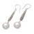 Cultured pearl dangle earrings, 'Innocence and Balance' - Balinese Sterling Silver Dangle Earrings with Grey Pearls