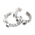 Blue topaz half-hoop earrings, 'Sea Trinity' - Traditional Half-Hoop Earrings with 3-Carat Blue Topaz Gems (image 2c) thumbail