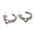 Gold-accented amethyst half-hoop earrings, 'Wise Affection' - 18k Gold-Accented Half-Hoop Earrings with Amethyst Stones