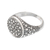 Sterling silver signet ring, 'Sea Signal' - Traditional Bubble-Themed Sterling Silver Signet Ring (image 2d) thumbail
